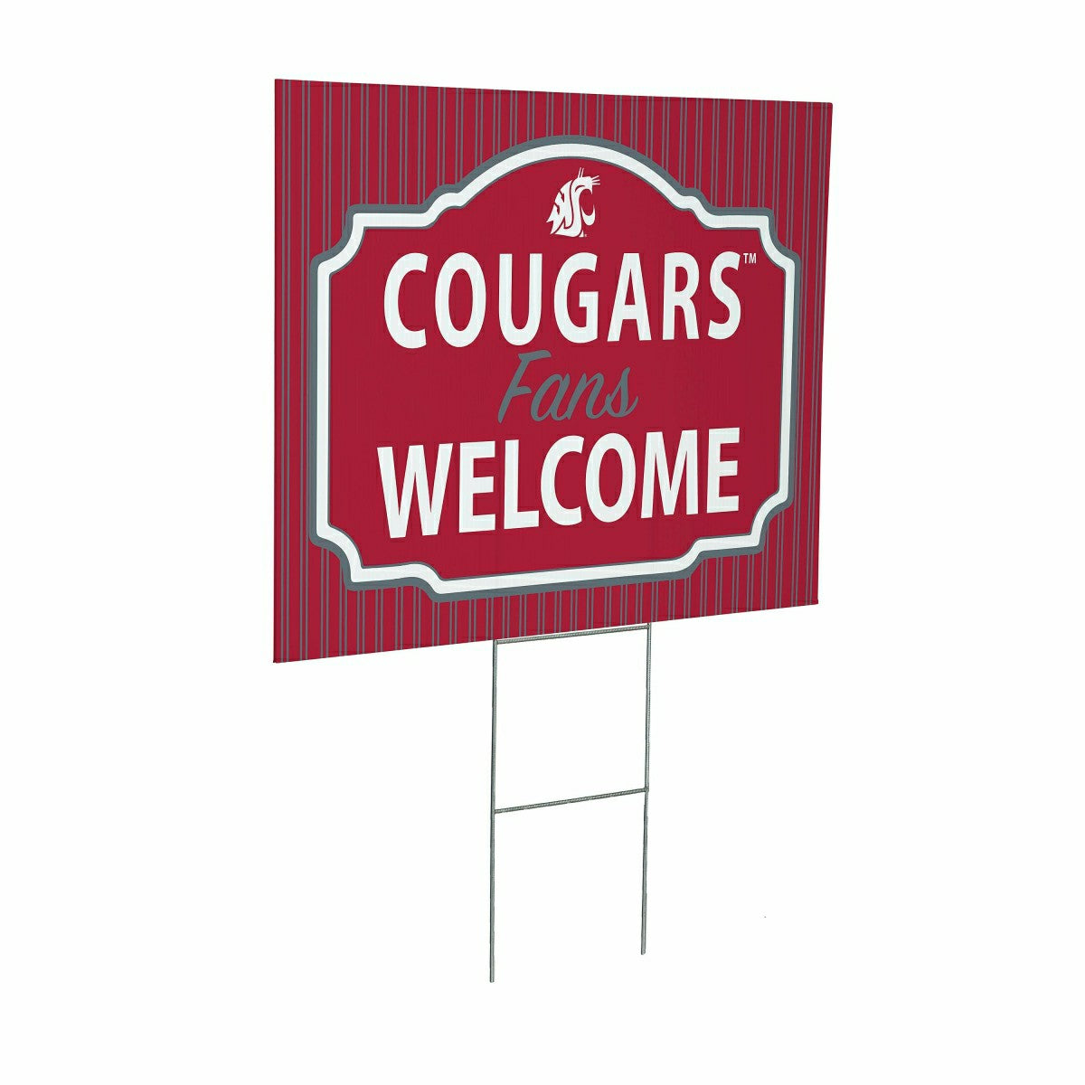Washington State University Coroplast Yard Sign, "Fans Welcome" - Collegiate Home