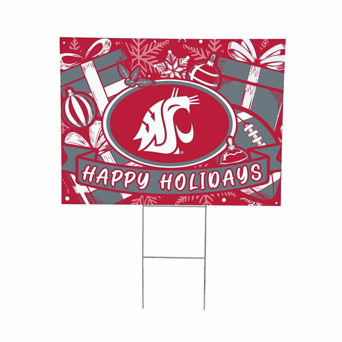 Washington State University Yard Sign, Holiday - Collegiate Home