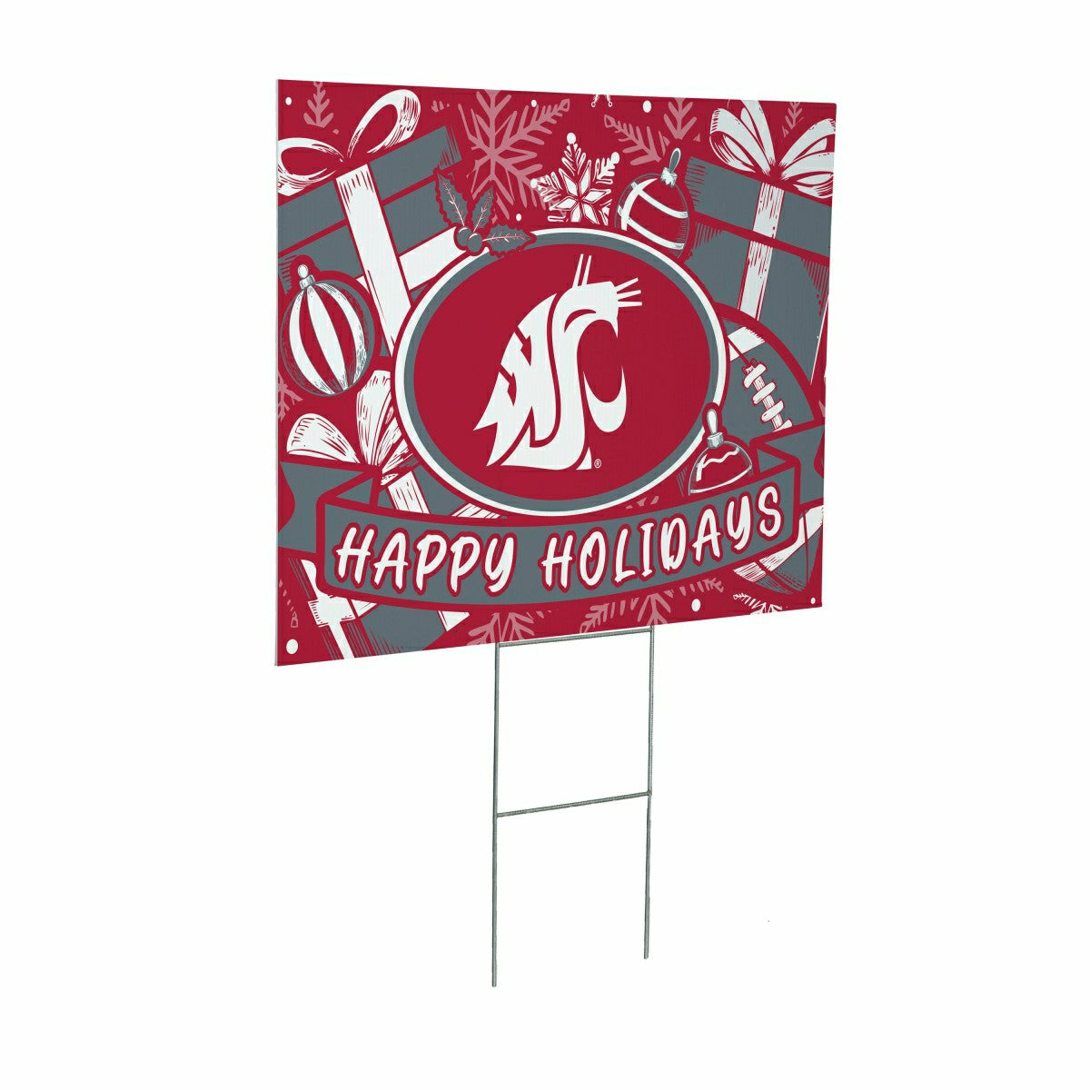 Washington State University Yard Sign, Holiday - Collegiate Home