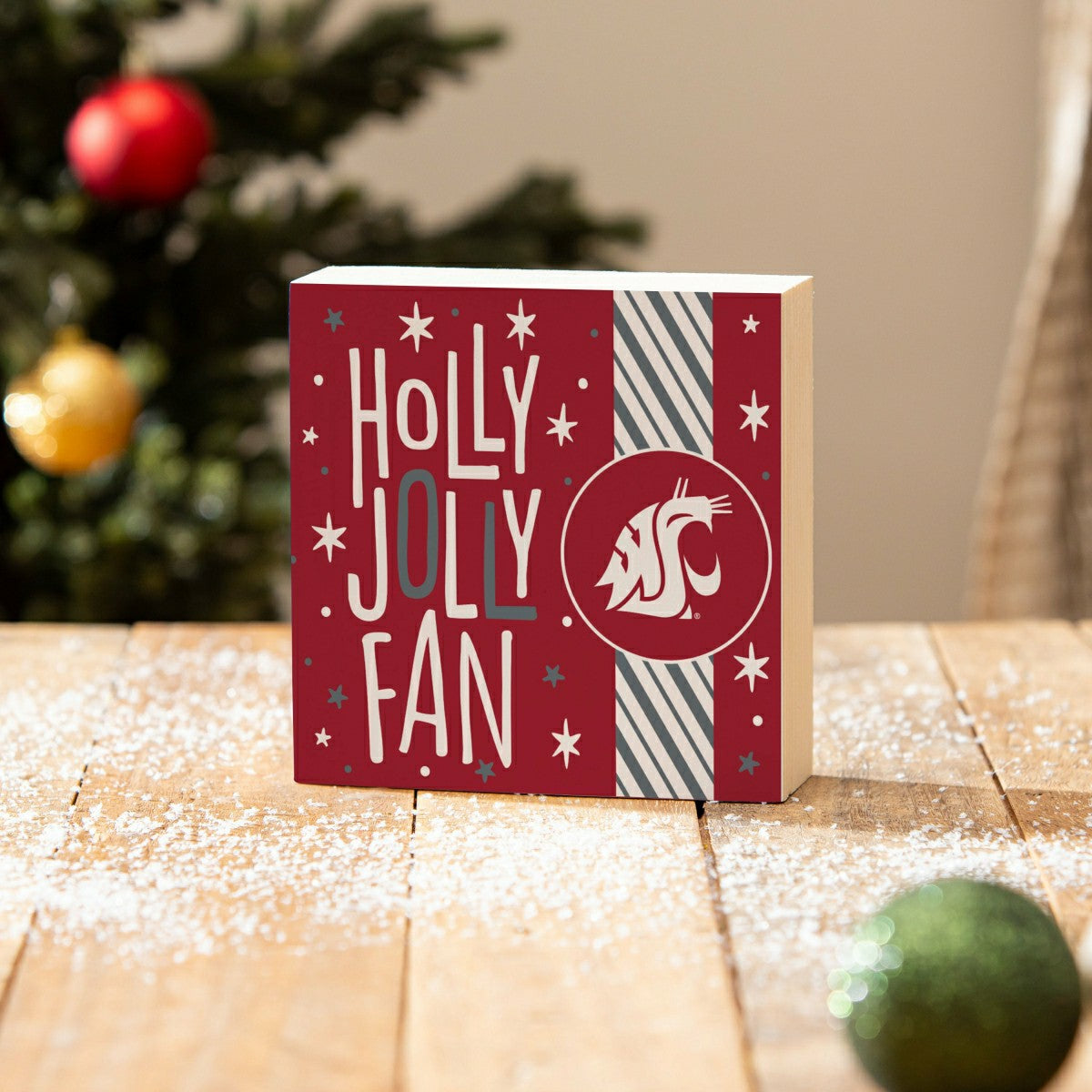 Washington State University Block, Holiday, 6x6 - Collegiate Home