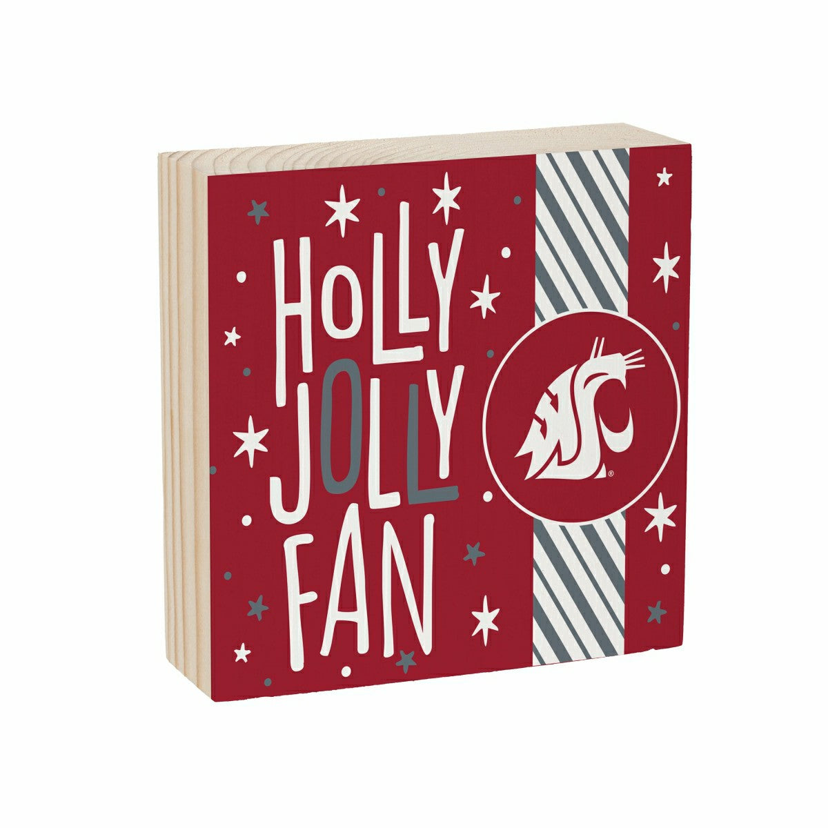 Washington State University Block, Holiday, 6x6 - Collegiate Home