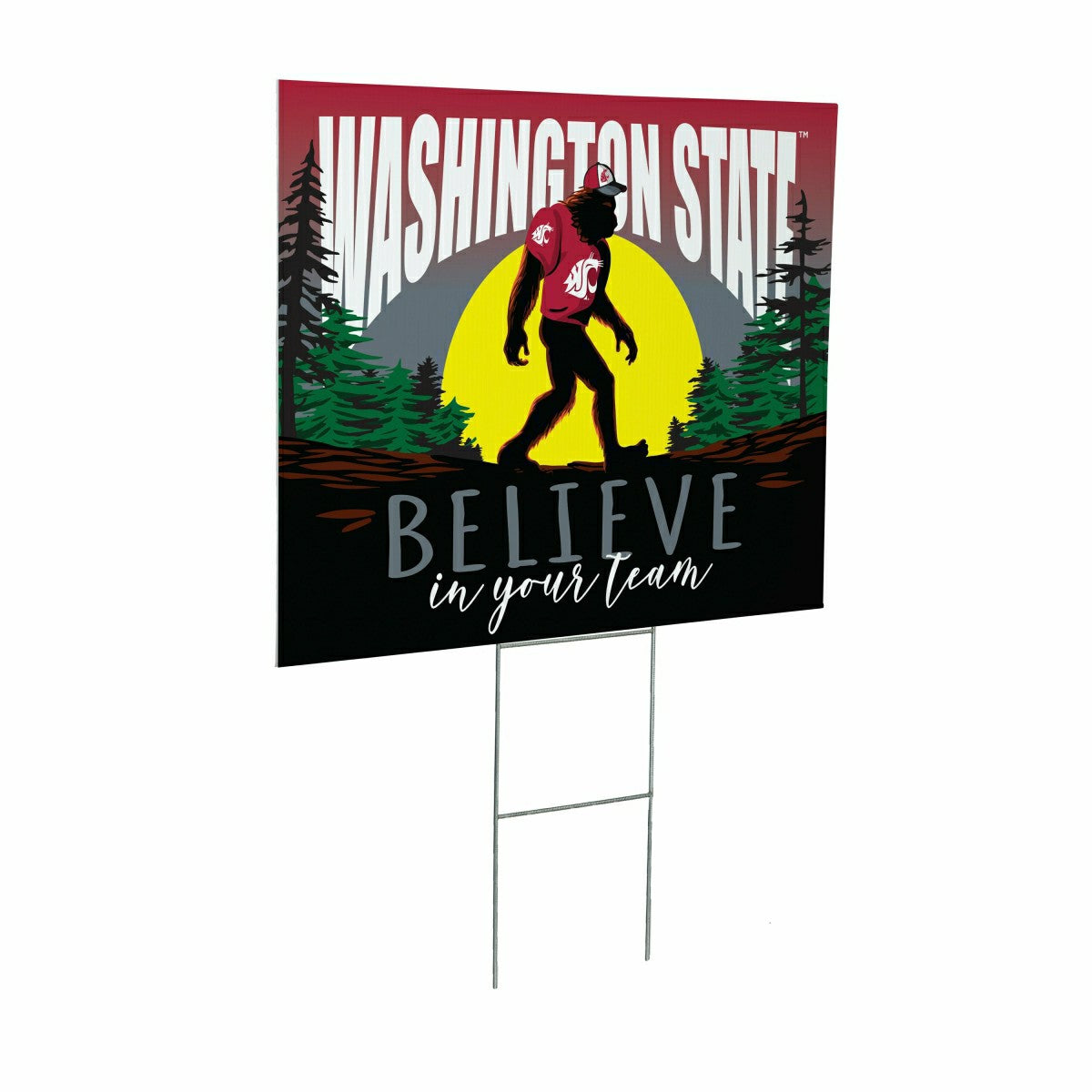 Washington State University Yard Sign, Bigfoot - Collegiate Home