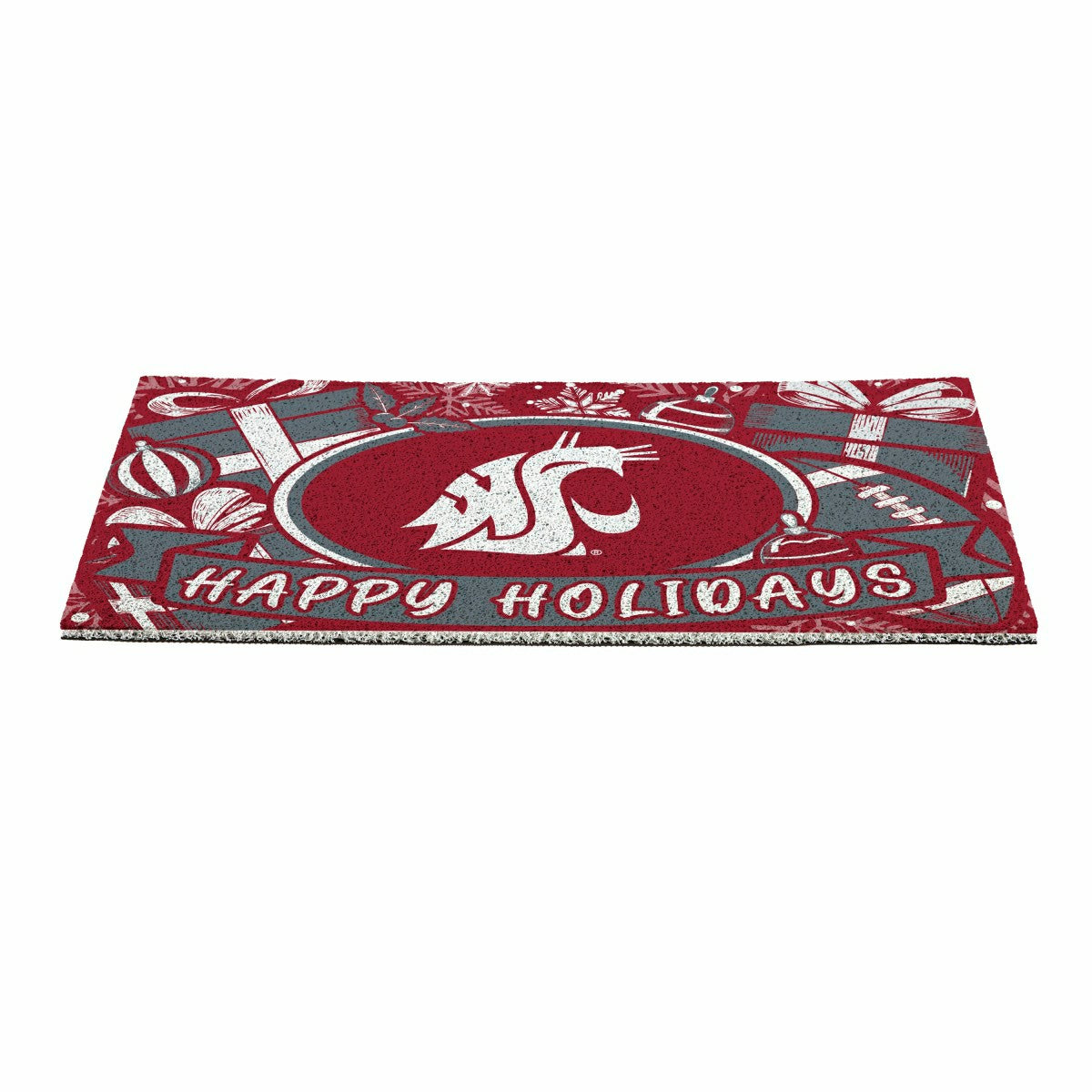 Washington State University Holiday PVC Mat, 28"x16" - Collegiate