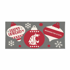 Washington State University Holiday Flocked Coir Sassafras Switch Mat, - Collegiate