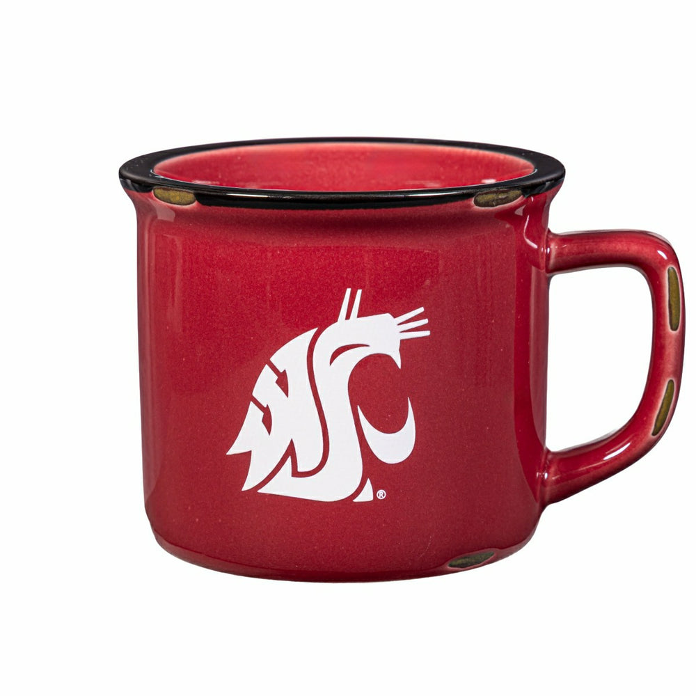Washington State University Ceramic Camp Cup with Enamel Finish, 14oz - Collegiate Home