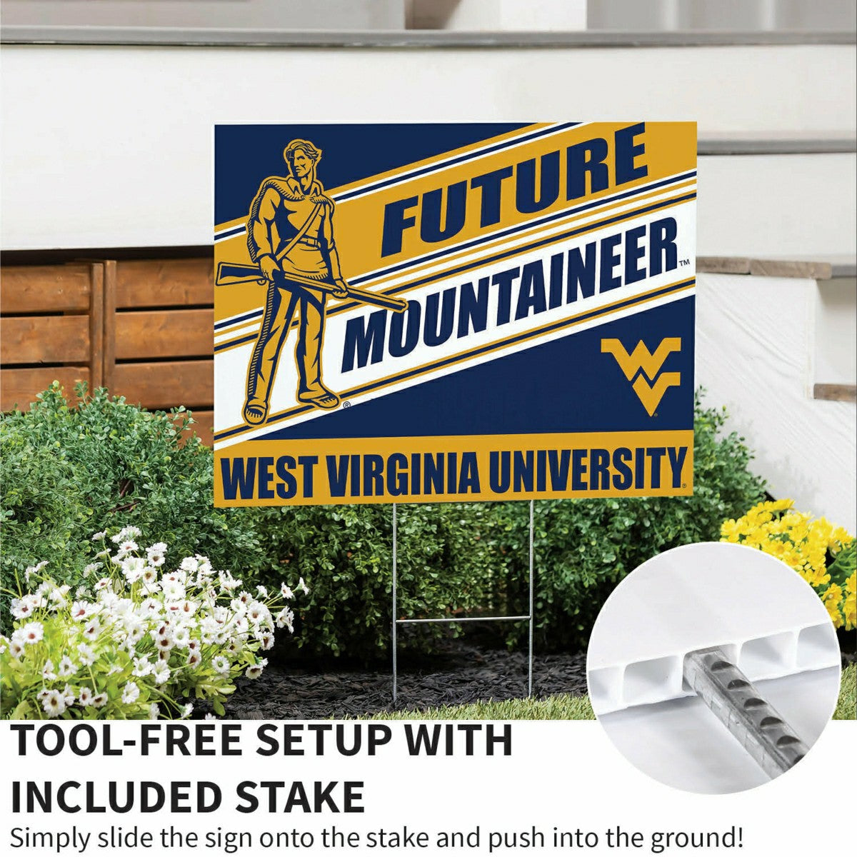 West Virginia University Coroplast Yard Sign, Future Student - Collegiate Home