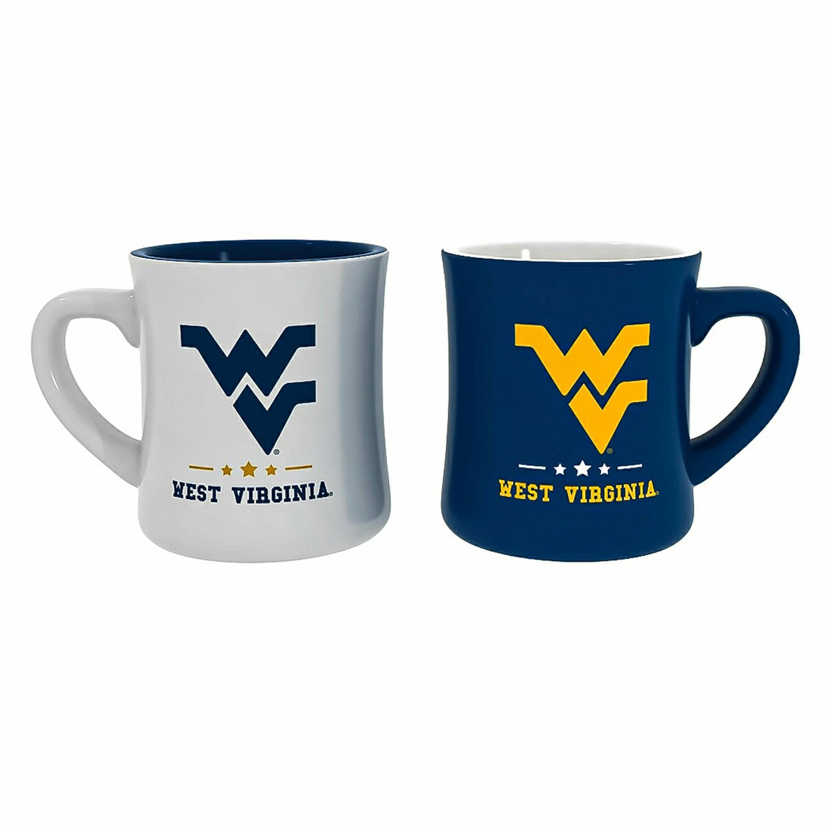 West Virginia University 10oz Ceramic Cup Set, 2pc - Collegiate Home