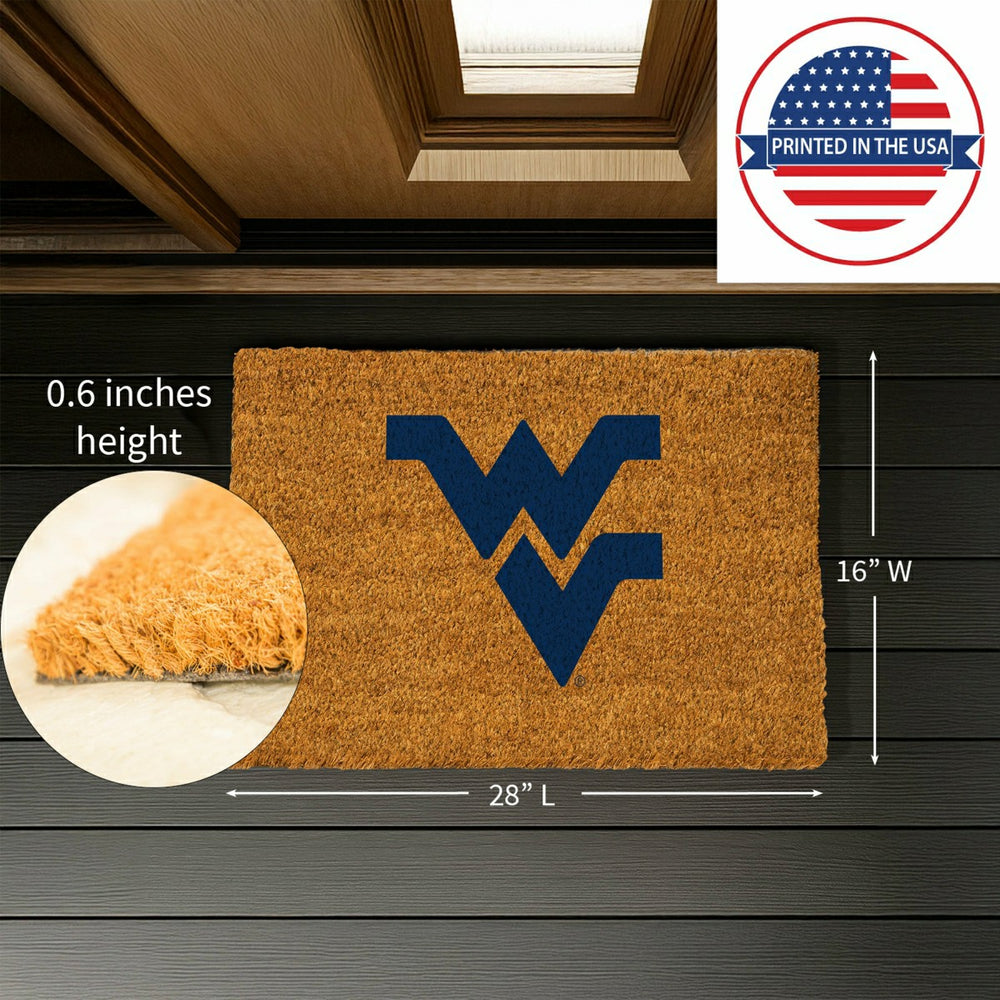 Coir Mat, 16"x28", West Virginia University - Collegiate