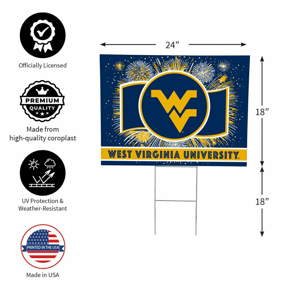 West Virginia University Yard Sign, Patriotic - Collegiate Home