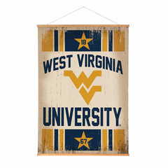 West Virginia University, Canvas Wall Tapestry, Large, 54x36 - Collegiate Home