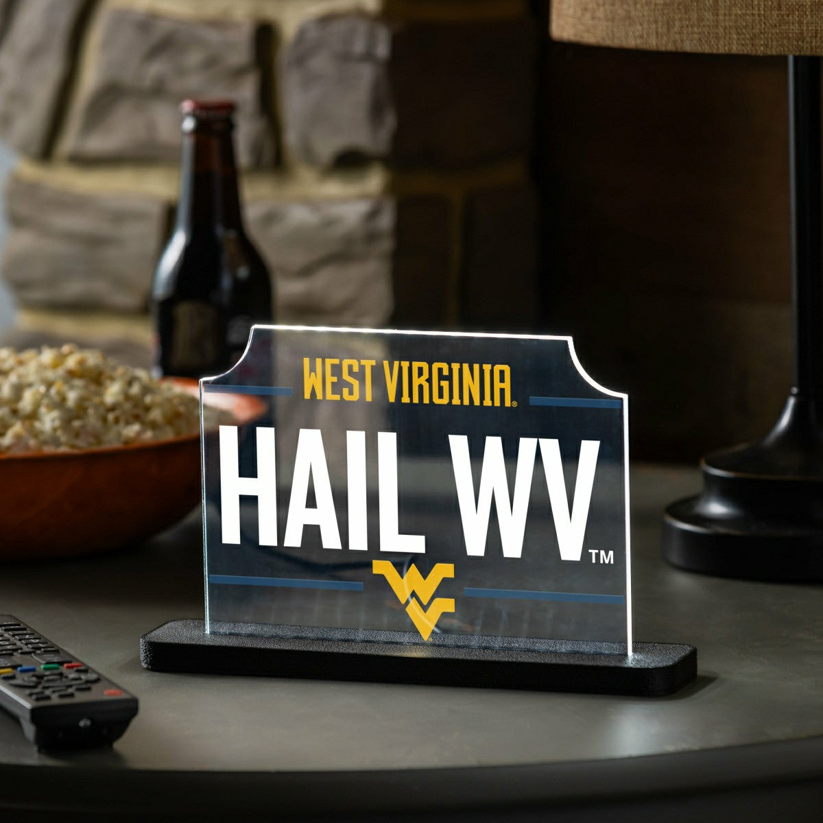 West Virginia University College Rectangle Desklite LED Décor - Collegiate Home