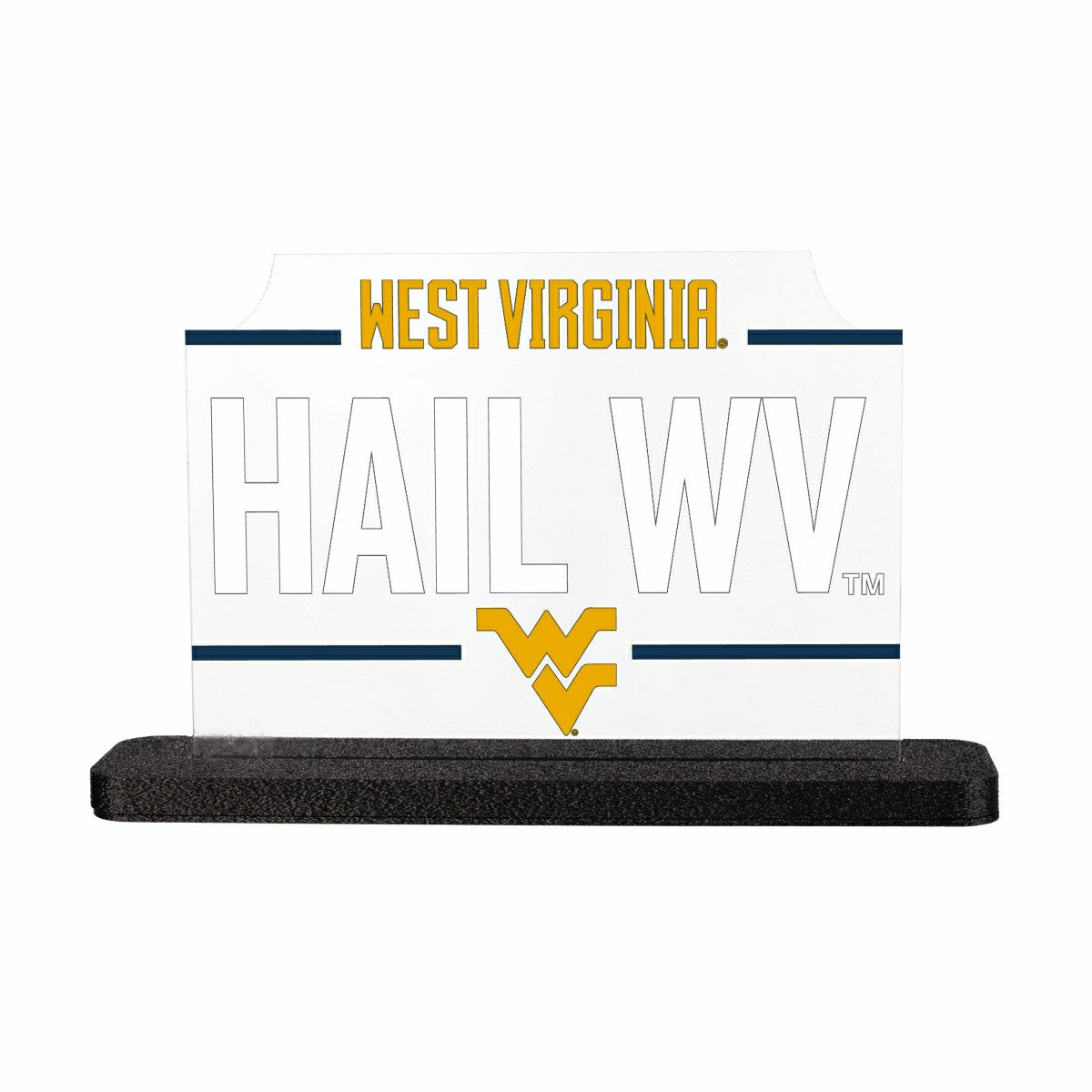 West Virginia University College Rectangle Desklite LED Décor - Collegiate Home