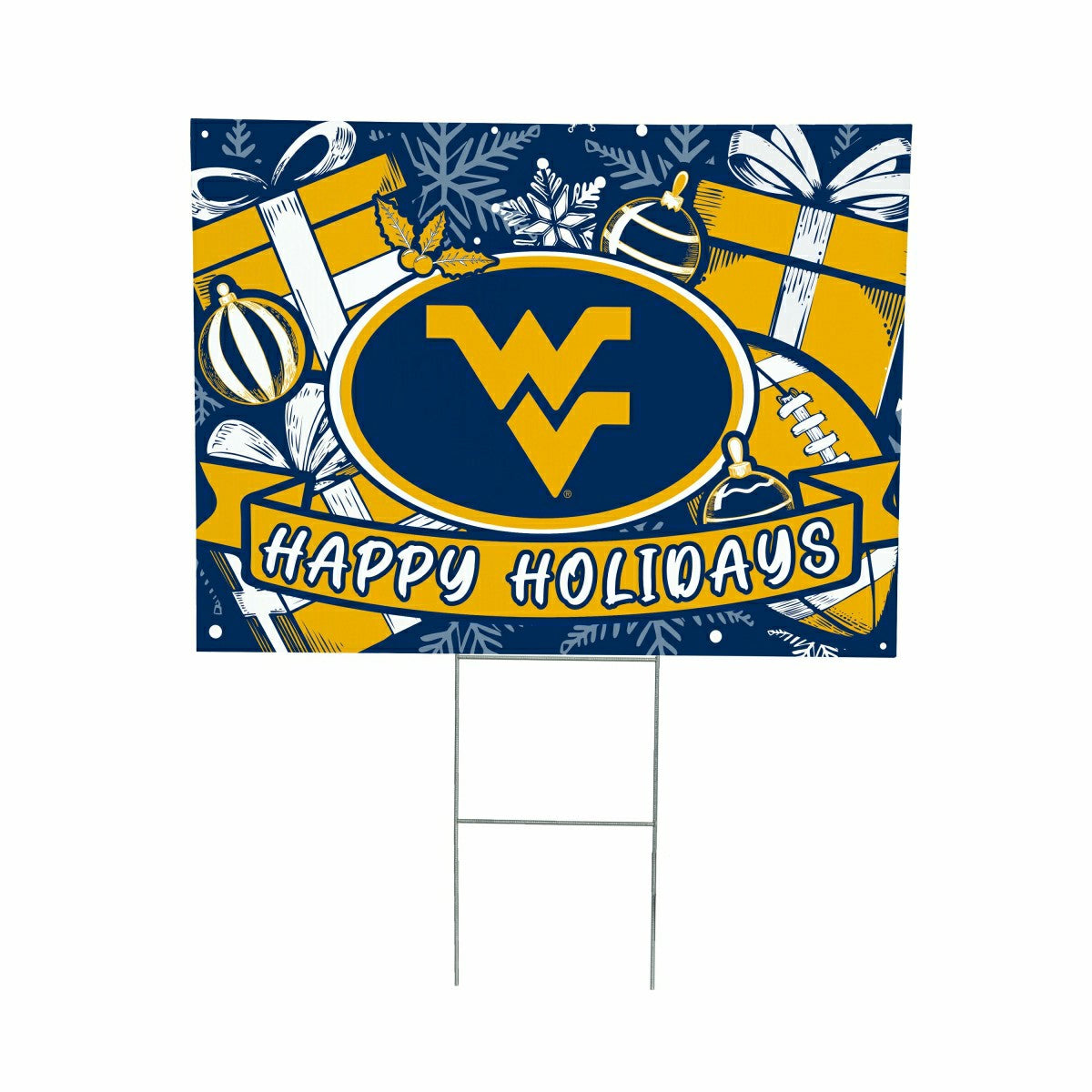 West Virginia University Coroplast Yard Sign, Holiday - Collegiate Home