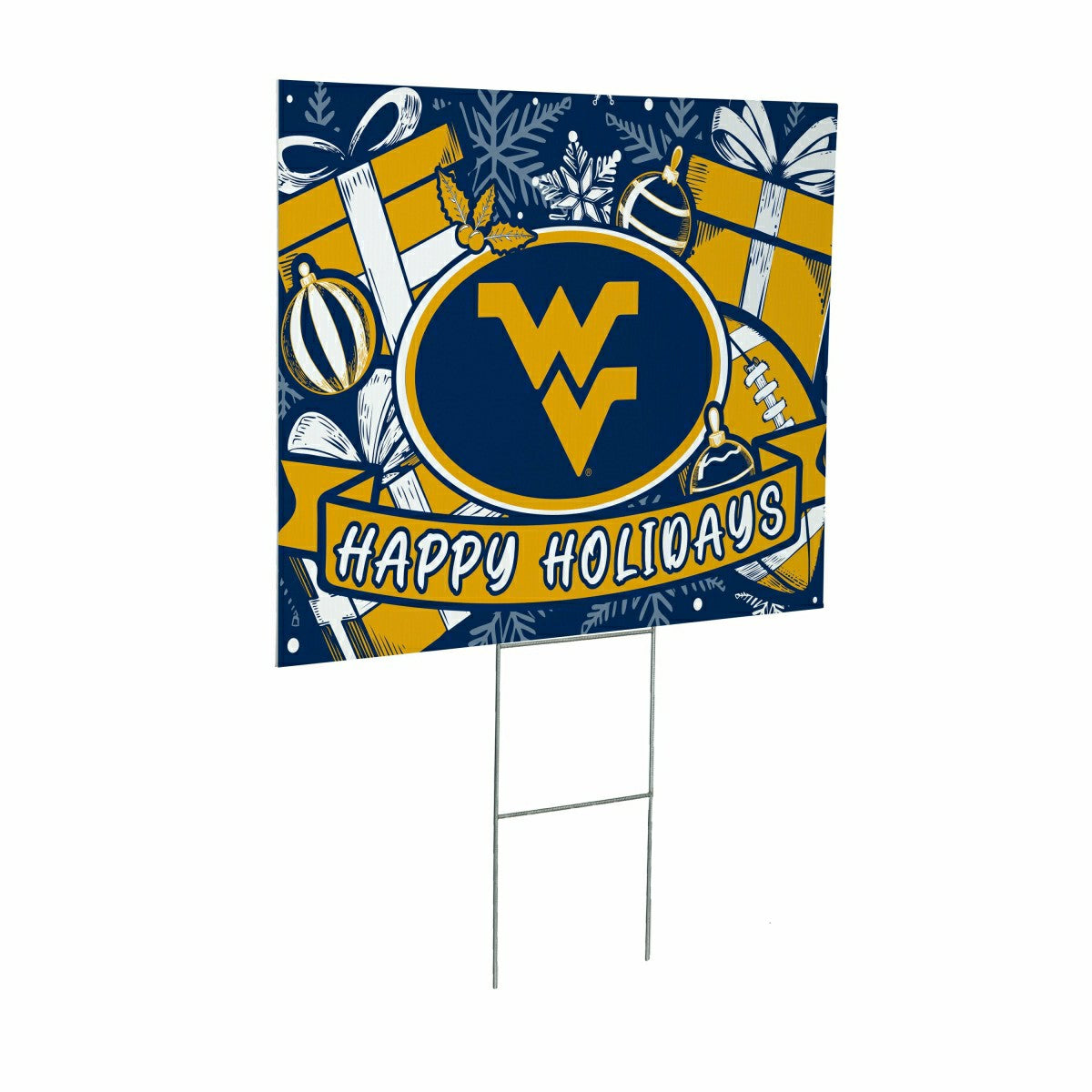 West Virginia University Coroplast Yard Sign, Holiday - Collegiate Home