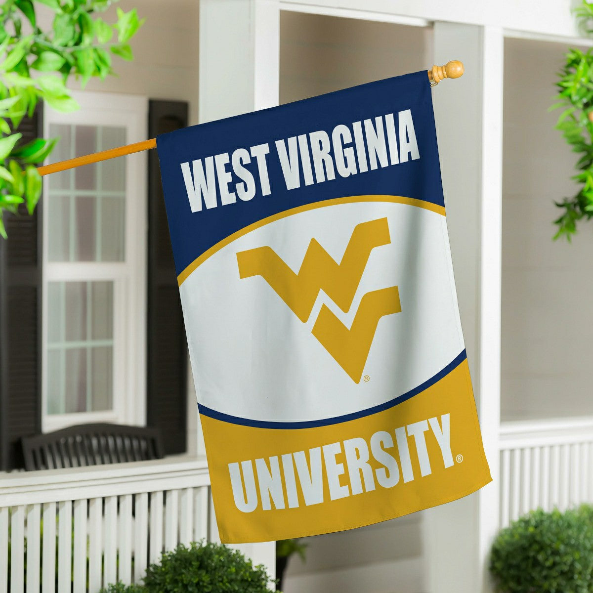 West Virginia University Suede Flag, House - Collegiate Home