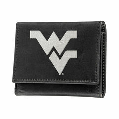 West Virginia University Black Tri-Fold Embroidered Wallet w/ RFID Blocking - Collegiate Home
