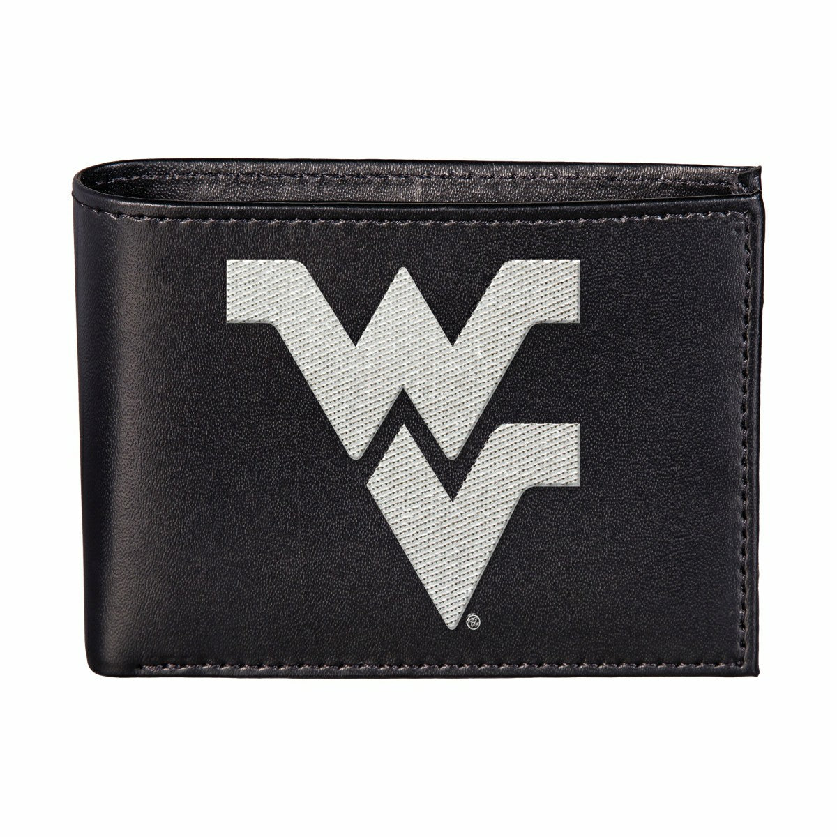 West Virginia University Black Bi-Fold Embroidered Wallet - Collegiate Home
