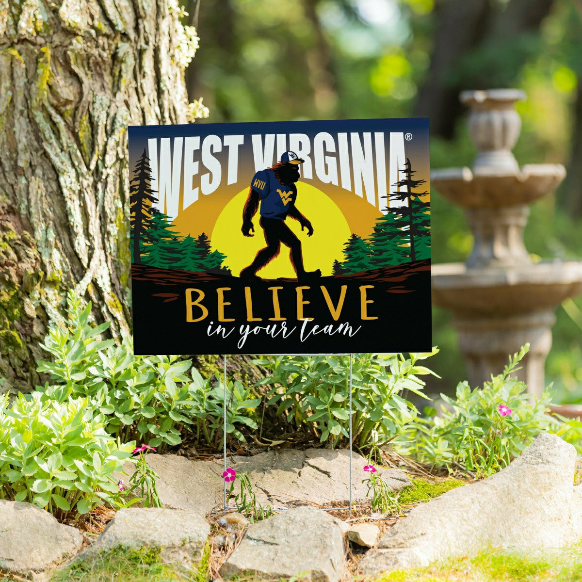 West Virginia University Yard Sign, Bigfoot - Collegiate Home