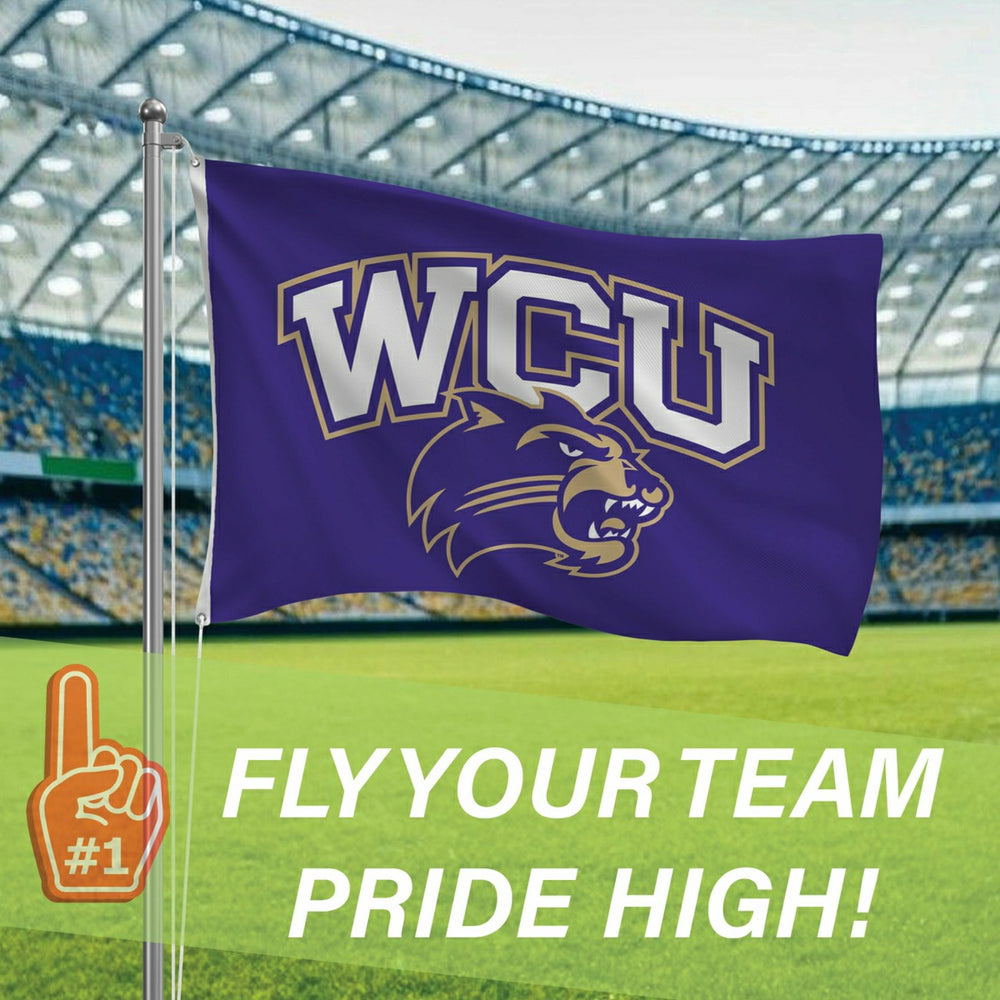Western Carolina University Single Sided Flag w/ 2 Grommets, 3'x5' - Collegiate Home