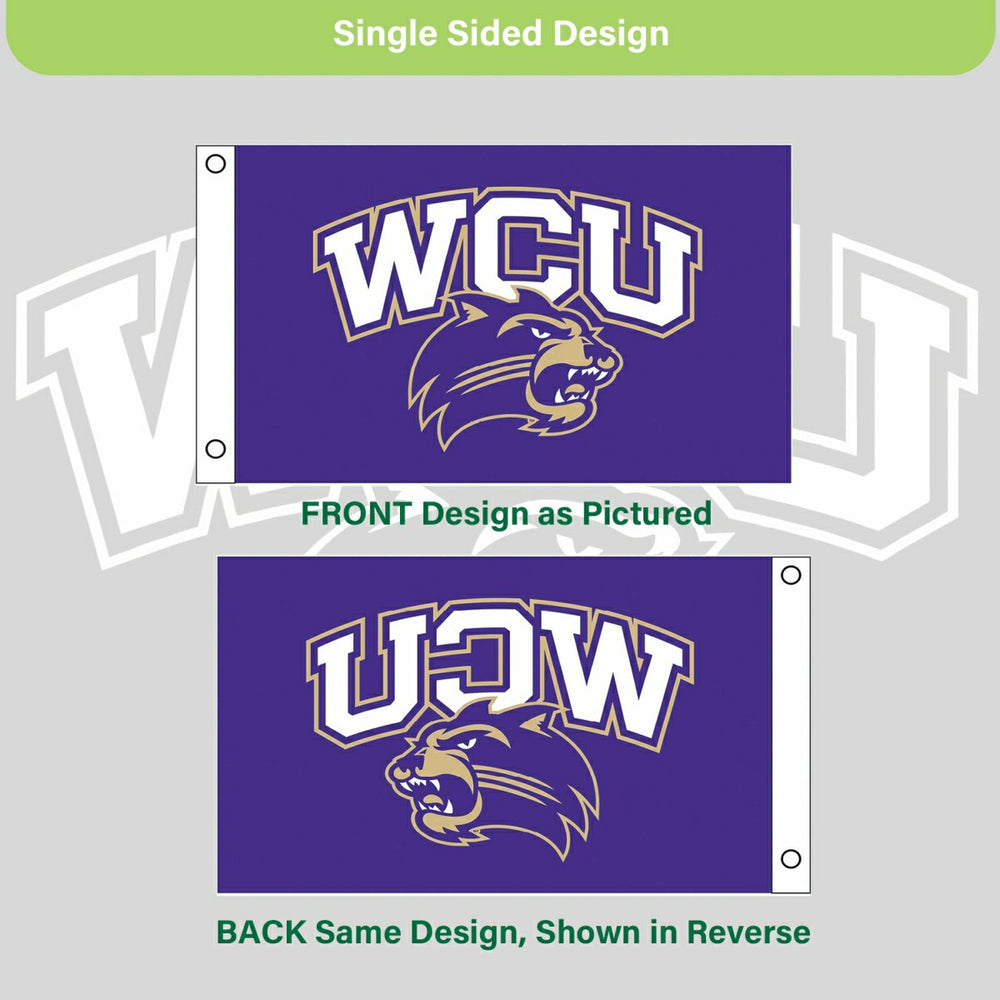 Western Carolina University Single Sided Flag w/ 2 Grommets, 3'x5' - Collegiate Home