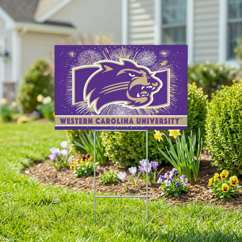Western Carolina University Yard Sign, Patriotic - Collegiate Home