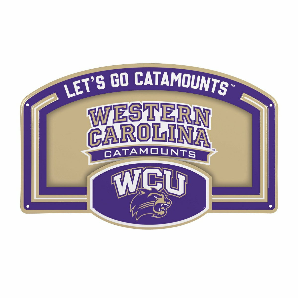 Western Carolina University USA Embossed Steel Wall Sign, 11" x 17" - Collegiate Home