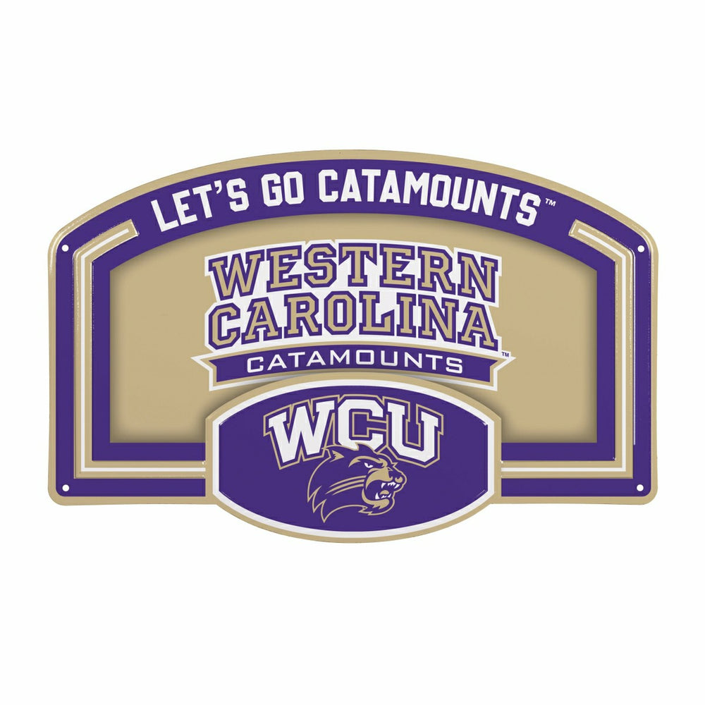 Western Carolina University USA Embossed Steel Wall Sign, 11" x 17" - Collegiate Home