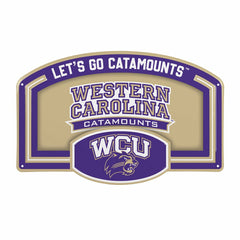Western Carolina University USA Embossed Steel Wall Sign, 11" x 17" - Collegiate Home