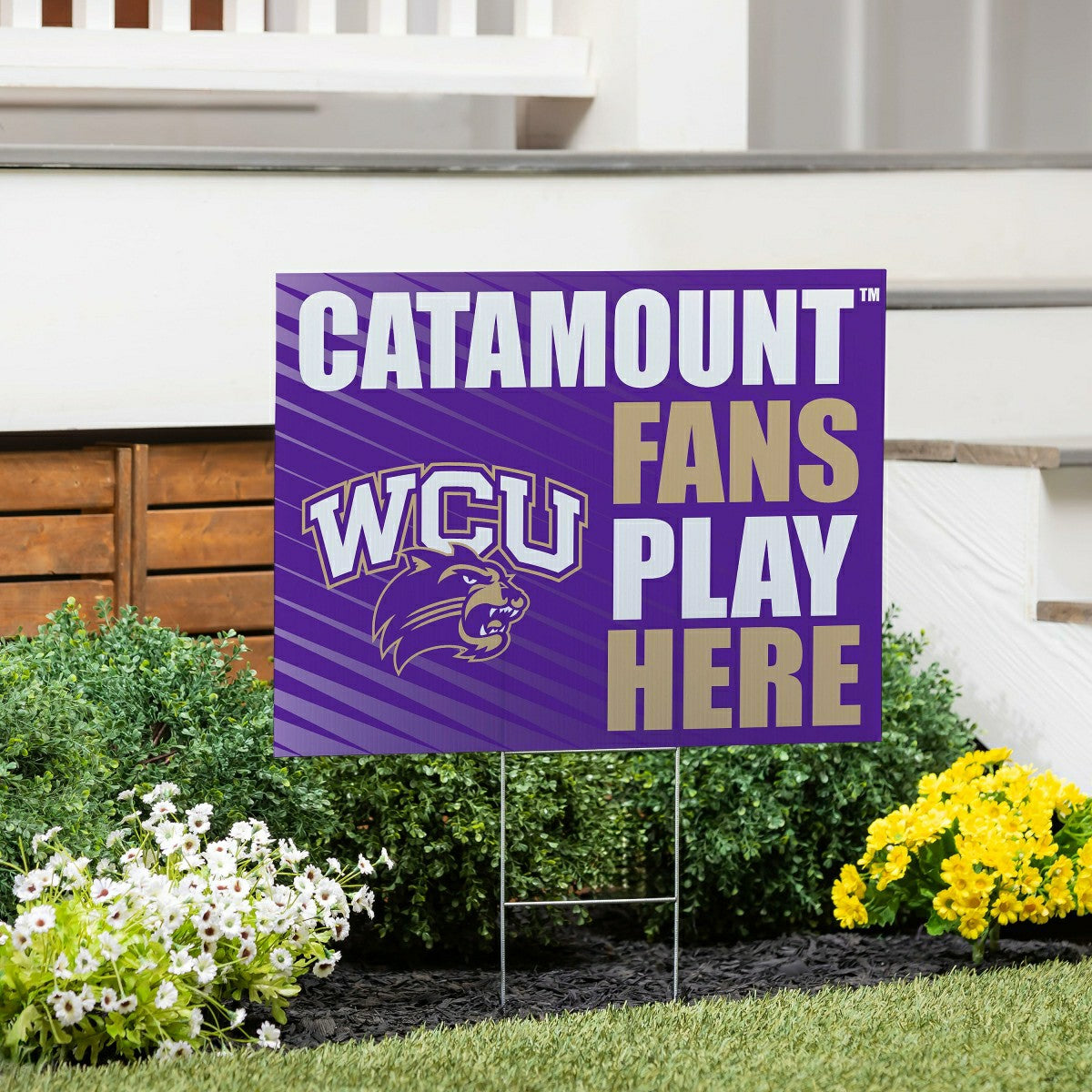 Western Carolina University Coroplast Yard Sign "Fans Play Here" - Collegiate Home