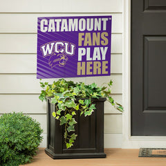 Western Carolina University Coroplast Yard Sign "Fans Play Here" - Collegiate Home