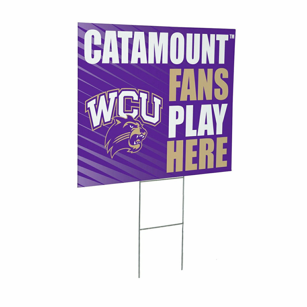 Western Carolina University Coroplast Yard Sign "Fans Play Here" - Collegiate Home