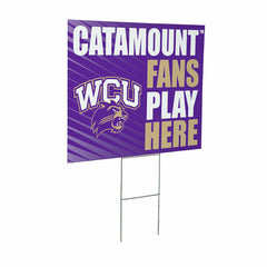 Western Carolina University Coroplast Yard Sign "Fans Play Here" - Collegiate Home