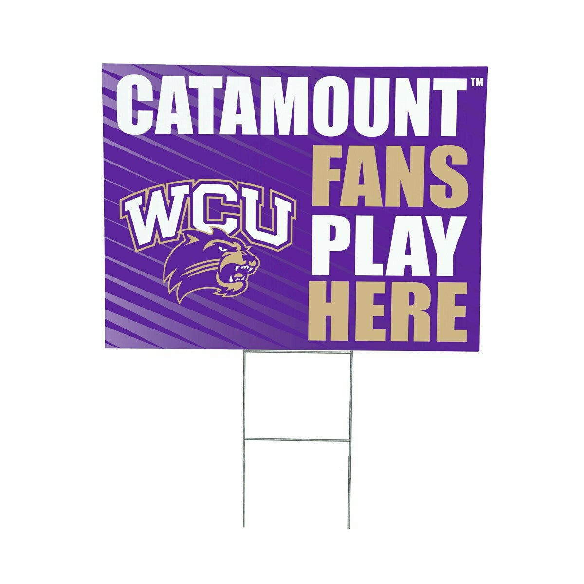 Western Carolina University Coroplast Yard Sign "Fans Play Here" - Collegiate Home