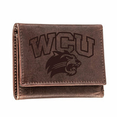 Western Carolina University, Tri-Fold Wallet, Brown, CH, 100% Genuine  - Collegiate Home