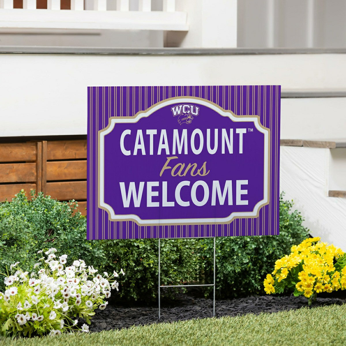 Western Carolina University Coroplast Yard Sign, "Fans Welcome" - Collegiate Home