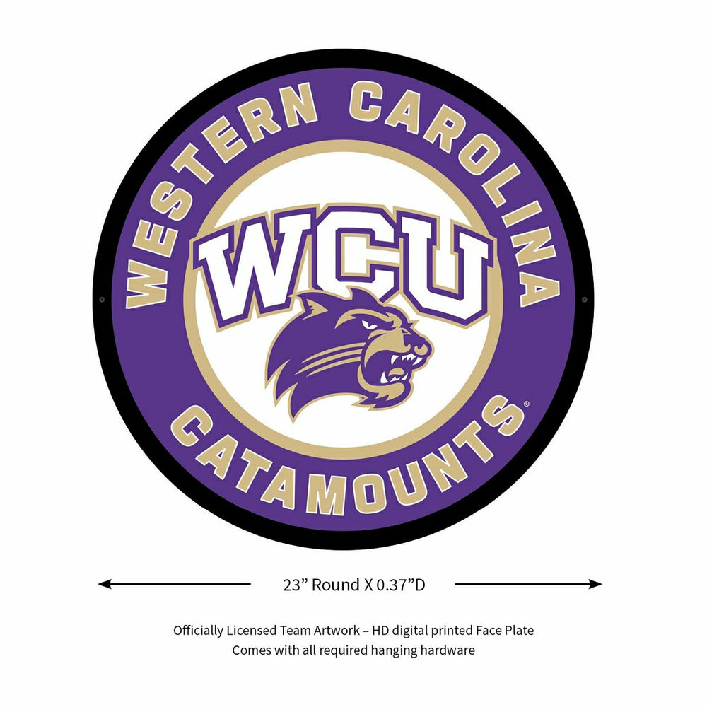 LED Wall Decor, Round, Western Carolina University - Collegiate Home