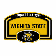 Wichita State University USA Embossed Steel Wall Sign, 11" x 17" - Collegiate Home