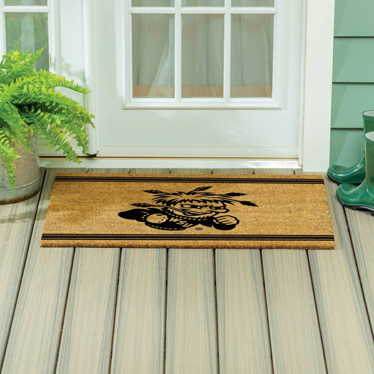 Wichita State University Large One Color Coir Mat, 36"x24" - Collegiate