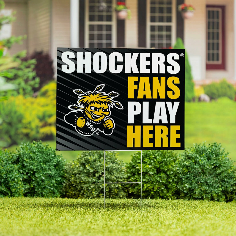 Wichita State University Coroplast Yard Sign "Fans Play Here" - Collegiate Home