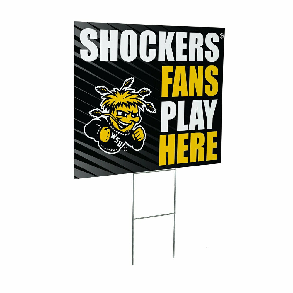 Wichita State University Coroplast Yard Sign "Fans Play Here" - Collegiate Home