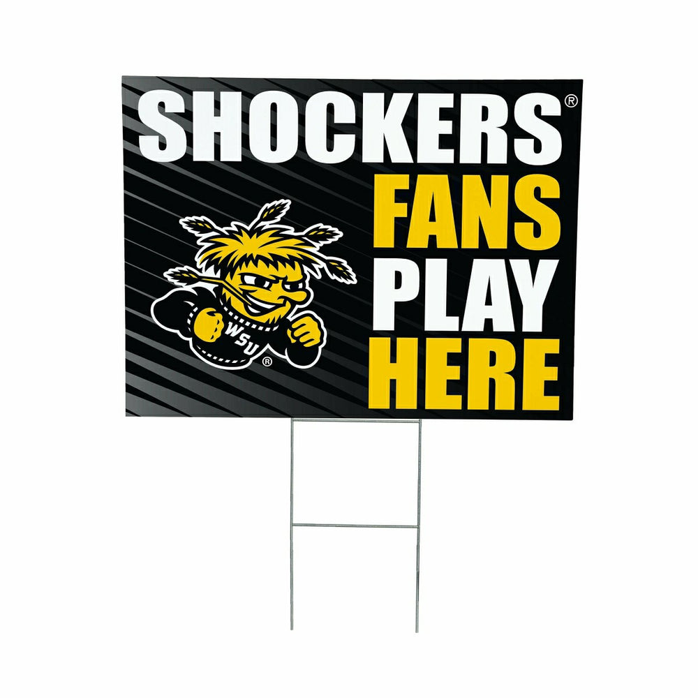 Wichita State University Coroplast Yard Sign "Fans Play Here" - Collegiate Home