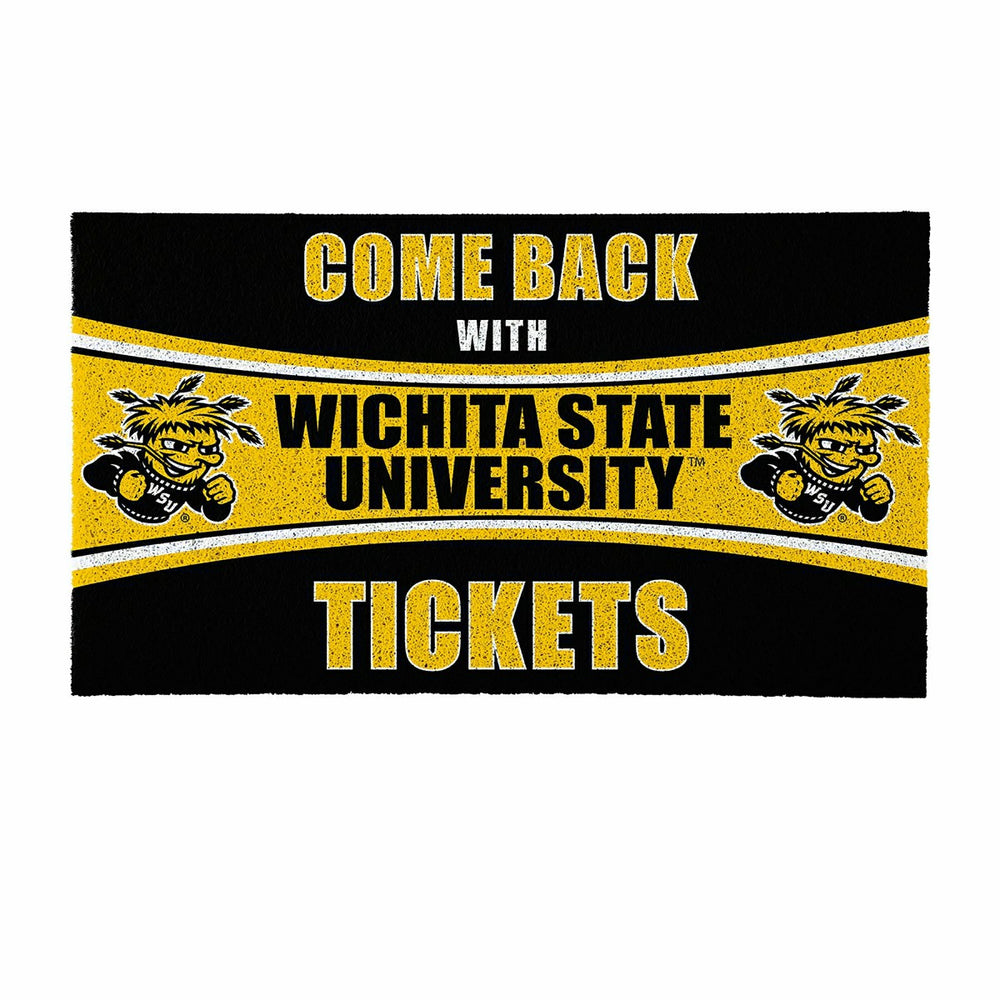 28" x 16" PVC Trapper Mat, Come Back with Tickets, Wichita State Unive - Collegiate