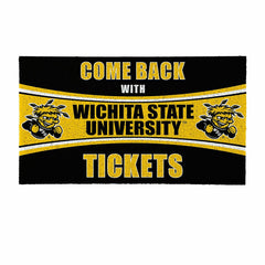 28" x 16" PVC Trapper Mat, Come Back with Tickets, Wichita State Unive - Collegiate