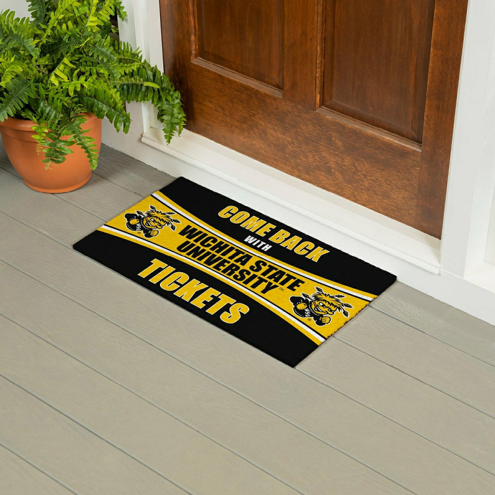28" x 16" PVC Trapper Mat, Come Back with Tickets, Wichita State Unive - Collegiate