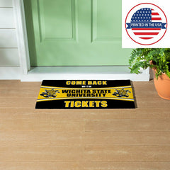 28" x 16" PVC Trapper Mat, Come Back with Tickets, Wichita State Unive - Collegiate