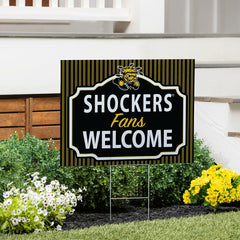 Wichita State University Coroplast Yard Sign, "Fans Welcome" - Collegiate Home