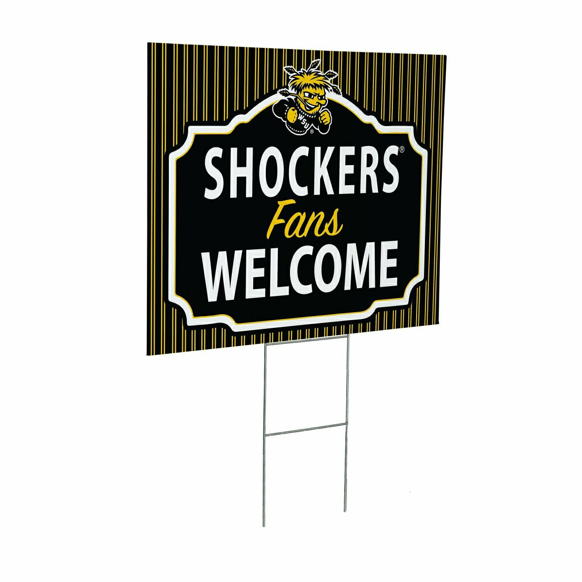 Wichita State University Coroplast Yard Sign, "Fans Welcome" - Collegiate Home