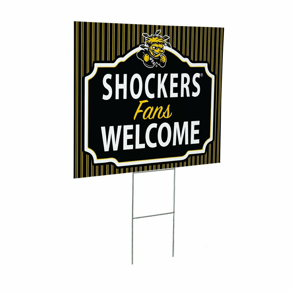 Wichita State University Coroplast Yard Sign, "Fans Welcome" - Collegiate Home