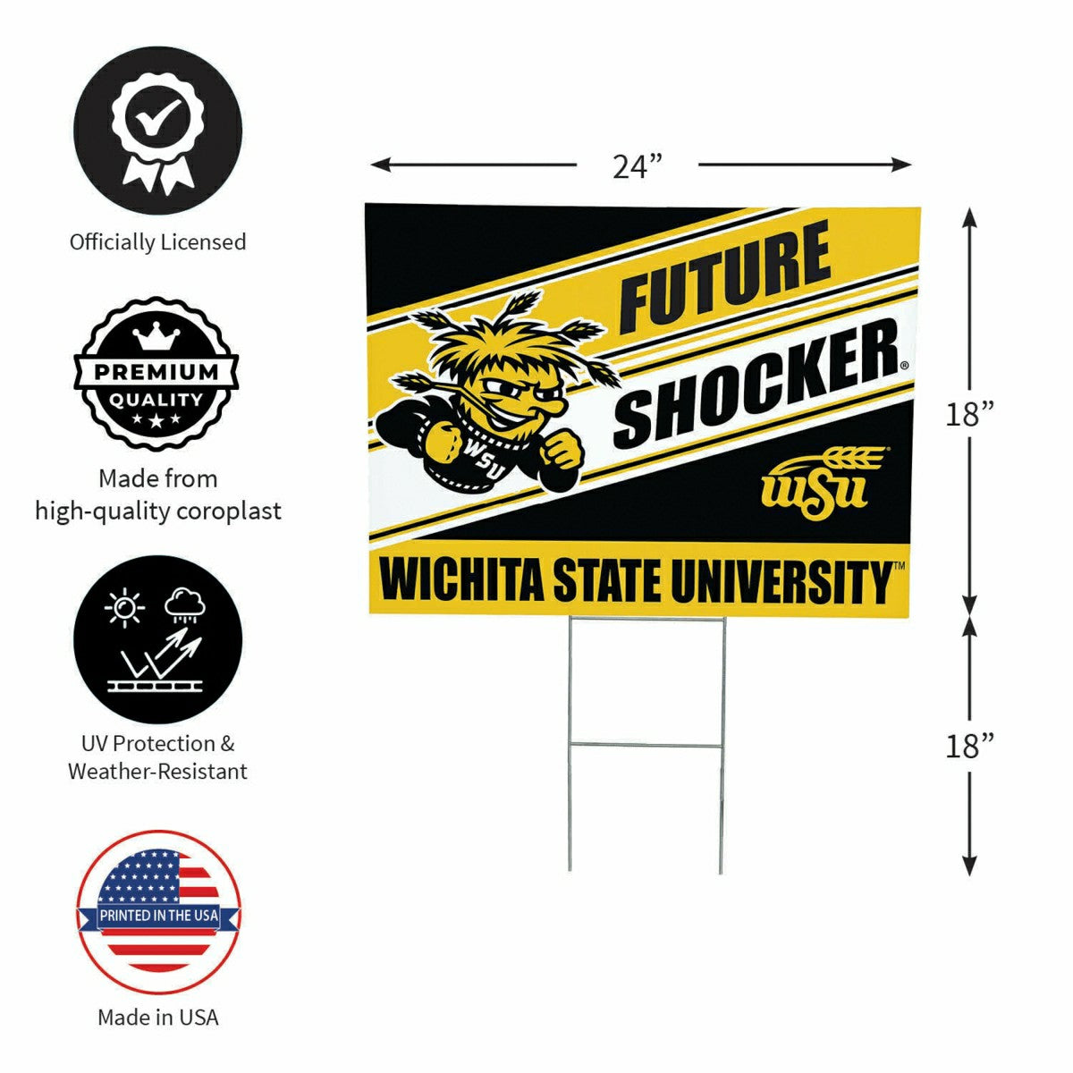 Wichita State University Coroplast Yard Sign, Future Student - Collegiate Home