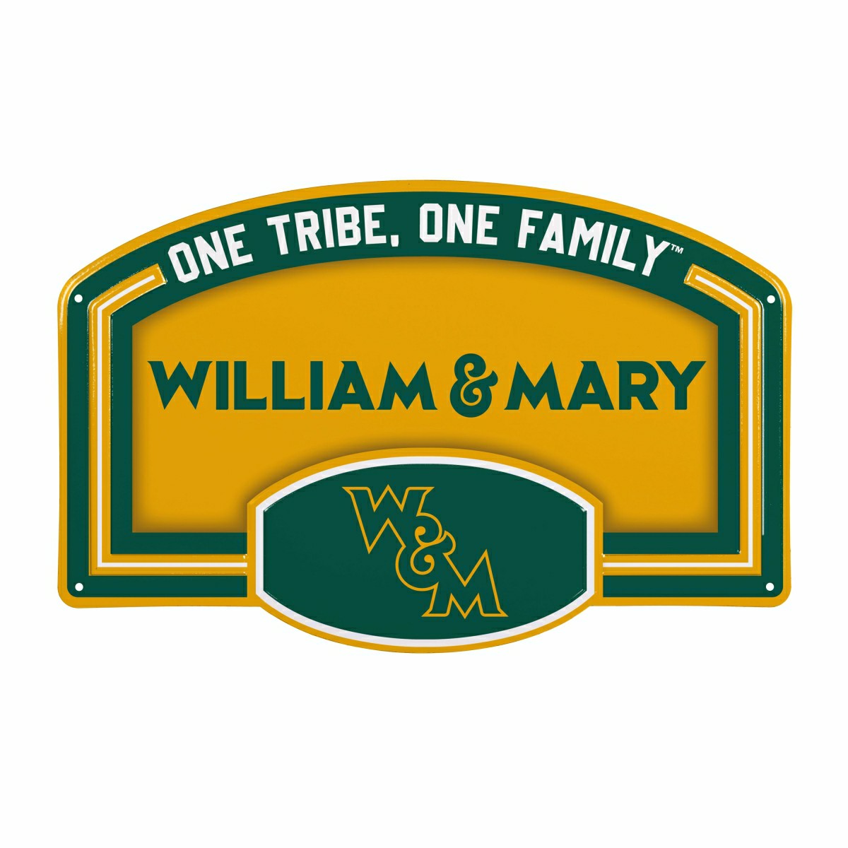 William & Mary USA Embossed Steel Wall Sign, 11" x 17" - Collegiate Home